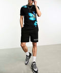 FesFas blue dragonfly-print T-shirt Set | Black