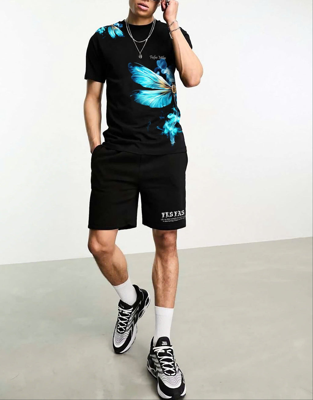 FesFas dragonfly-print T-shirt | Black