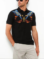 FesFas Panther-print Polo Shirt | Black