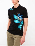FesFas Dragonfly-print Polo Shirt | Black
