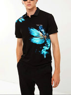 FesFas Dragonfly-print Polo Shirt | Black