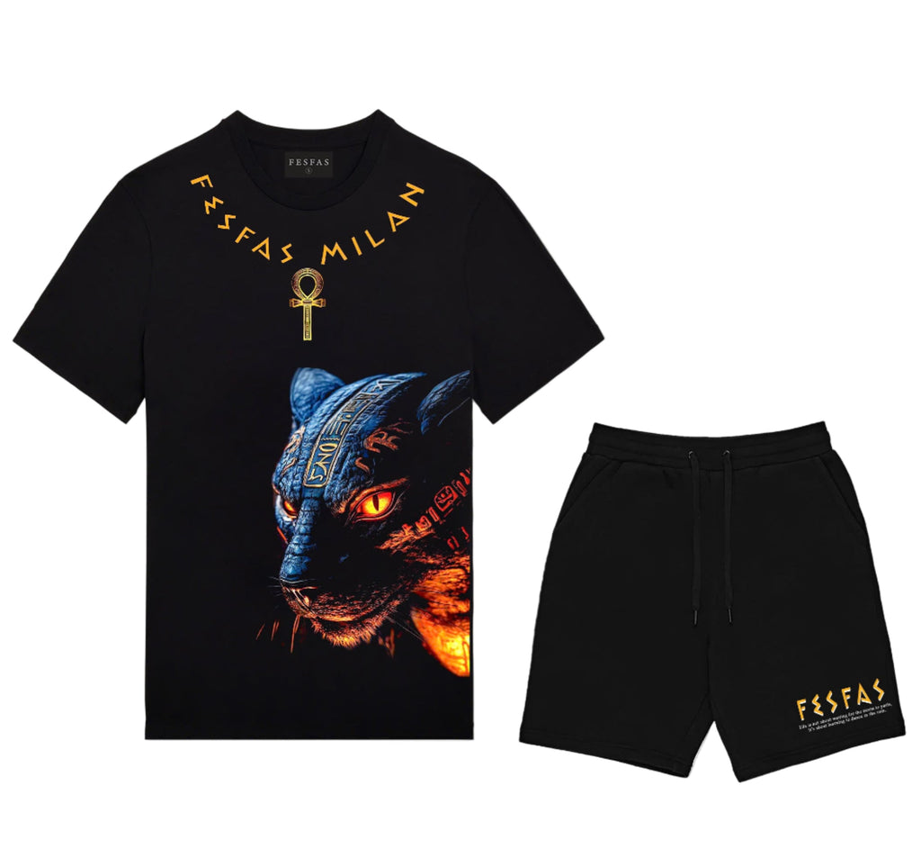 FesFas panther-print T-shirt | Black