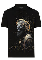 FesFas Egyptian-print Polo Shirt | Black