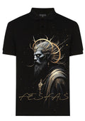 FesFas Egyptian-print Polo Shirt | Men | Black