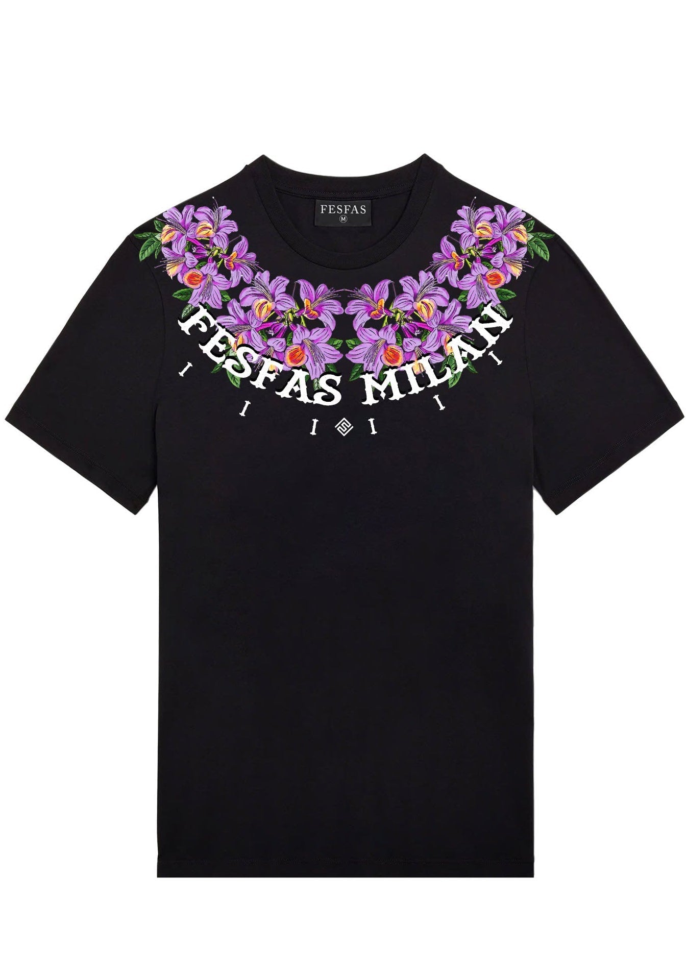 FesFas violet flowers-print T-shirt | Black | Men