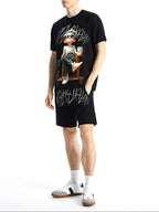 FesFas relax boy-print T-shirt | Black