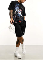 FesFas fox beauty-print T-shirt Set | Black