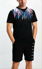 FesFas desert eagle-print T-shirt Set | Black