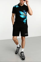 FesFas Dragonfly-print Polo Shirt | Black
