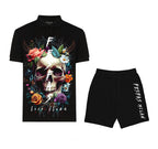 FesFas Floral-print Polo Shirt | Black