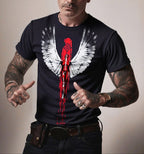 FesFas angel-print T-shirt | Black