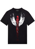 FesFas angel-print T-shirt | Black