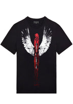 FesFas angel-print T-shirt | Black