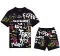 FesFas graphic-print T-shirt Set | Black