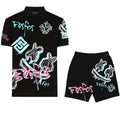 FesFas Hologram-print Polo Set | Men | Black
