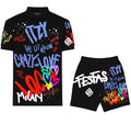 FesFas Hologram-print Polo Set | Men | Black