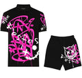 FesFas Hologram-print Polo Set | Men | Black