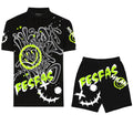 FesFas Hologram-print Polo Set | Men | Black