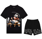 FesFas boy-print T-shirt | Black