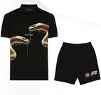 FesFas Snake-print Polo Shirt | Black
