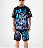 FesFas graphic-print T-shirt Set | Black