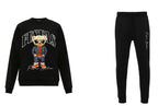 FesFas Bear-print Sweatshirt Set | Black