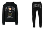 FesFas Bear-print Hoodie Set | Black
