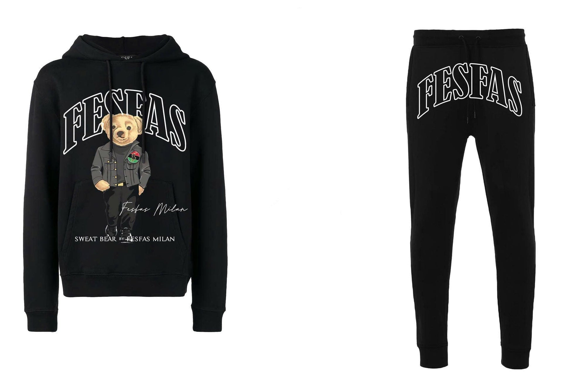 FesFas Drawstring Joggers | Black