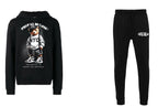 FesFas Bear-print Hoodie Set | Black