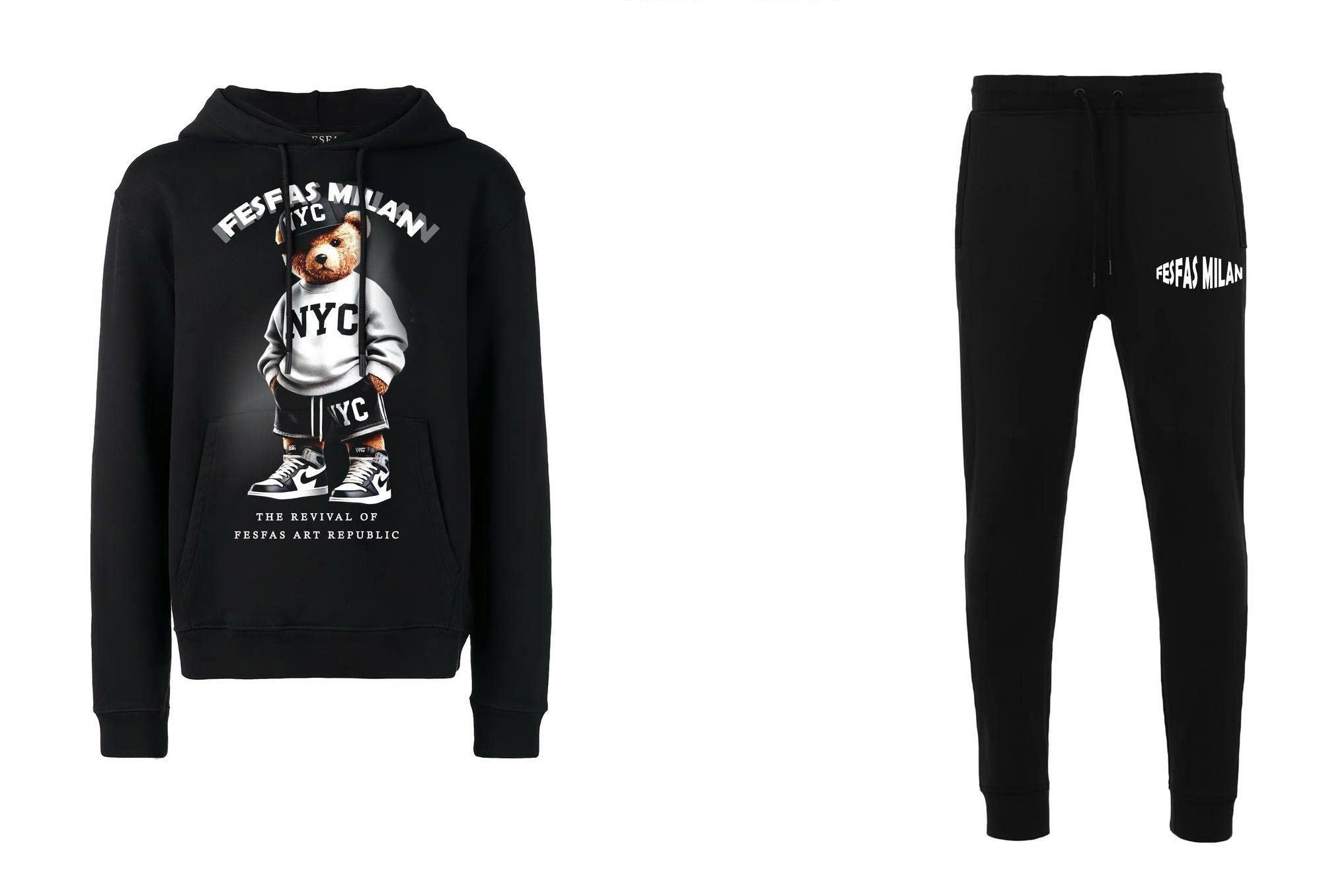 FesFas Drawstring Joggers | Black