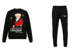 FesFas Bear-print Sweatshirt Set | Black