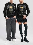 FesFas Bear-print Sweatshirt Set | Black
