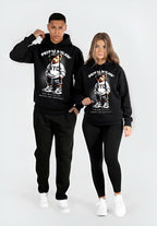 FesFas Bear-print Hoodie Set | Black