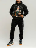 FesFas Boy-print Hoodie Set | Black