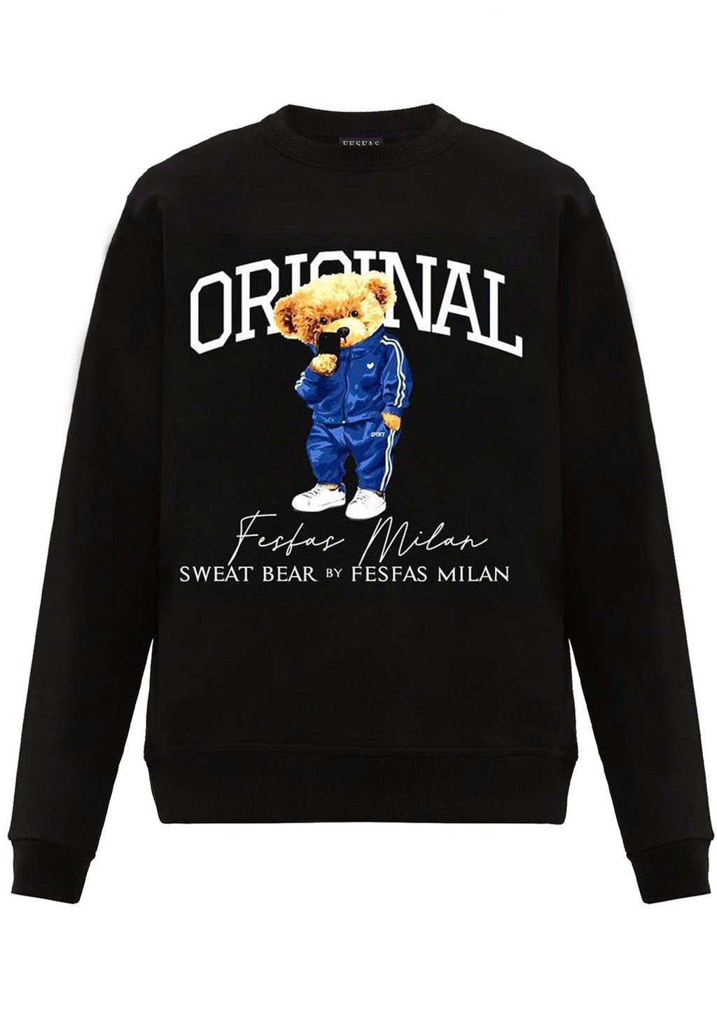 FesFas Bear-print Sweatshirt Set | Black