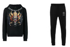 FesFas Tattoos-print Hoodie Set | Black