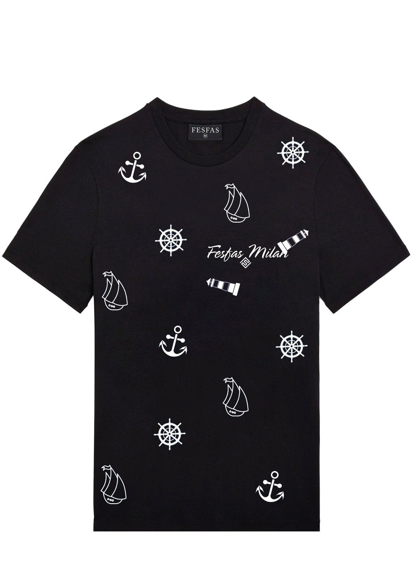 FesFas graphic-print T-shirt | Black | Men