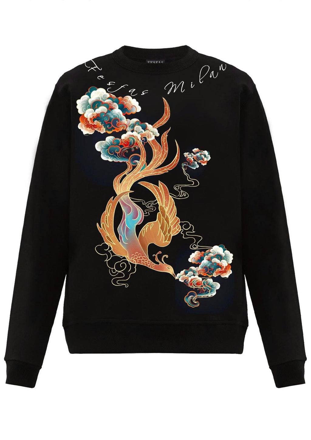 FesFas Phoenix-print Sweatshirt | Black