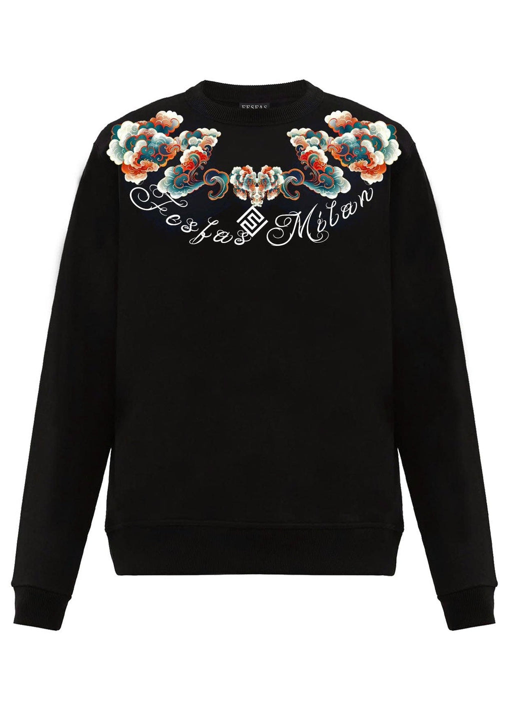 FesFas cloud-print Sweatshirt | Black