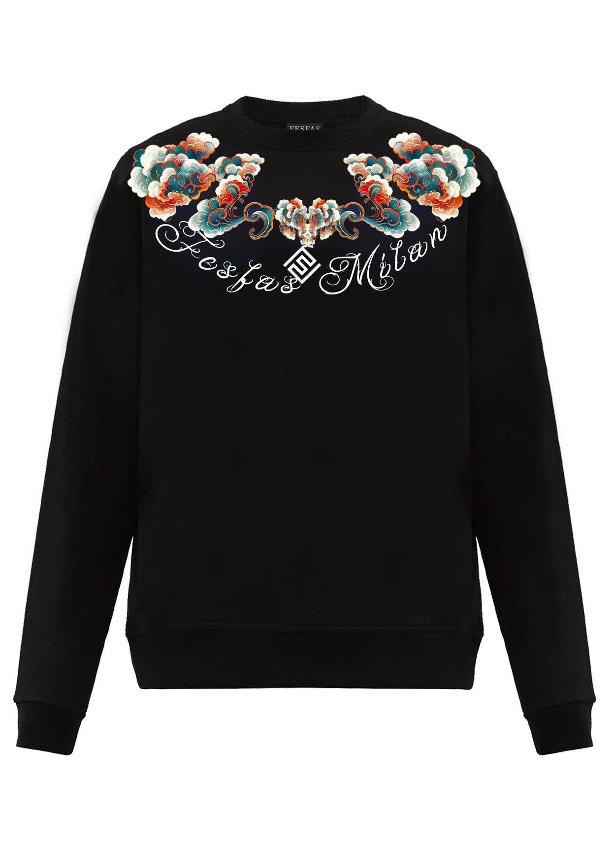 FesFas cloud-print Sweatshirt | Black