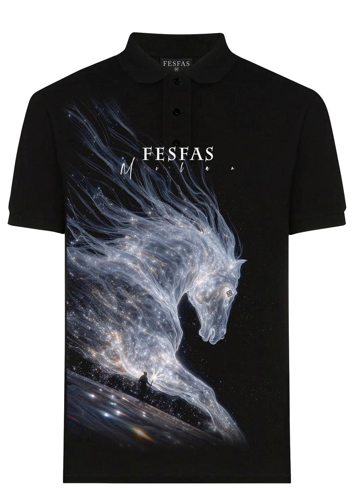 FesFas light horse-print Polo Shirt | Black
