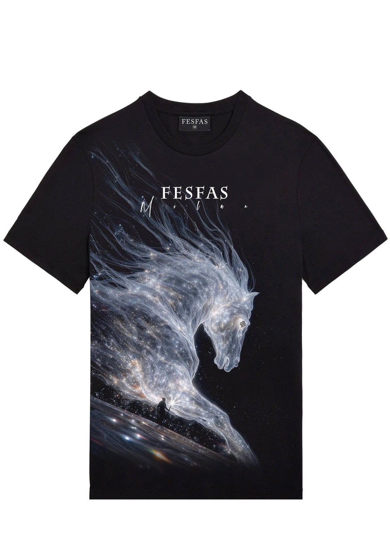 FesFas light horse-print T-shirt | Black