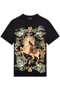 FesFas cloud horse-print T-shirt | Black
