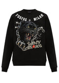 FesFas chains panther-print Sweatshirt | Black