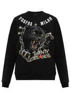 FesFas chains panther-print Sweatshirt | Black