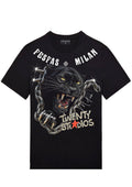 FesFas chains panther-print T-shirt | Black
