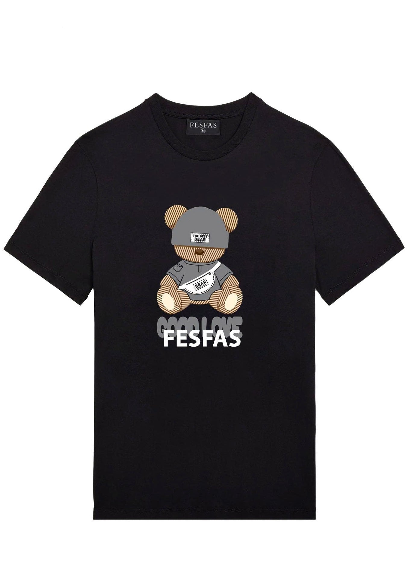 FesFas bear-print T-shirt | Black