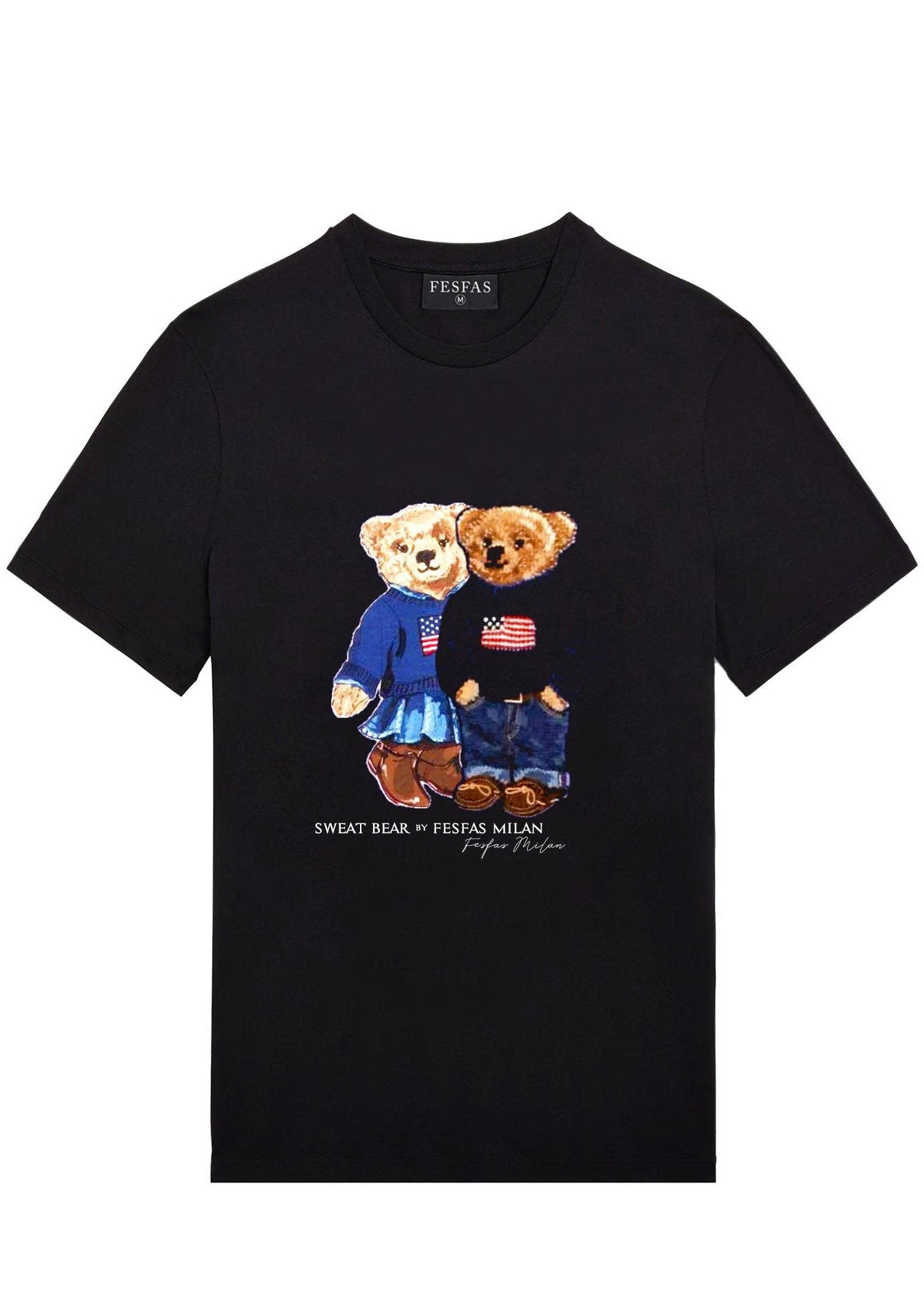 FesFas bear-print T-shirt | Black | Men