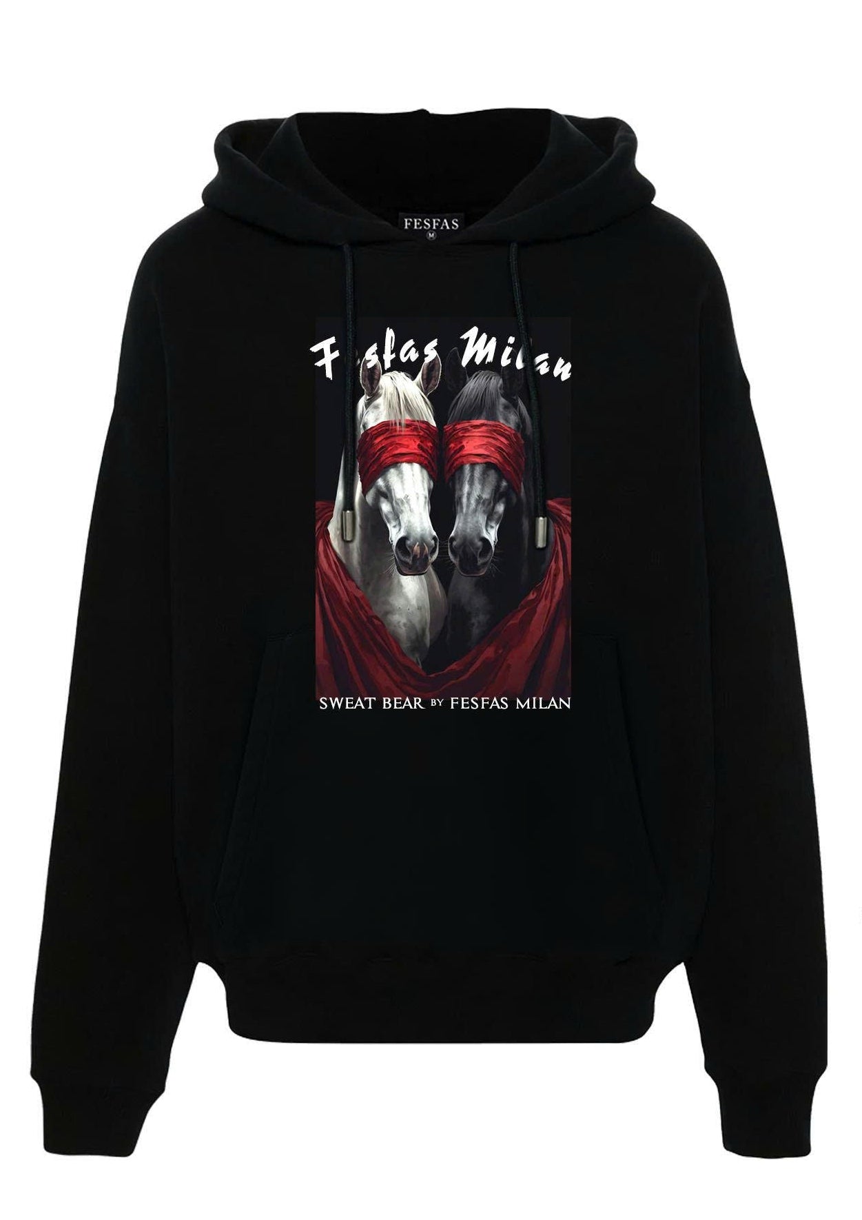 FesFas horse-print Hoodie | Black