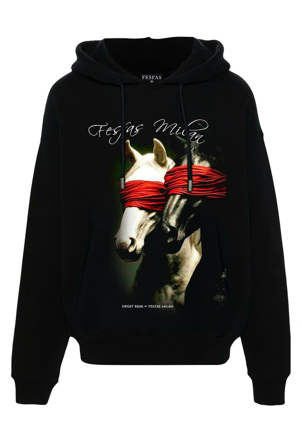 FesFas horse-print Hoodie | Black